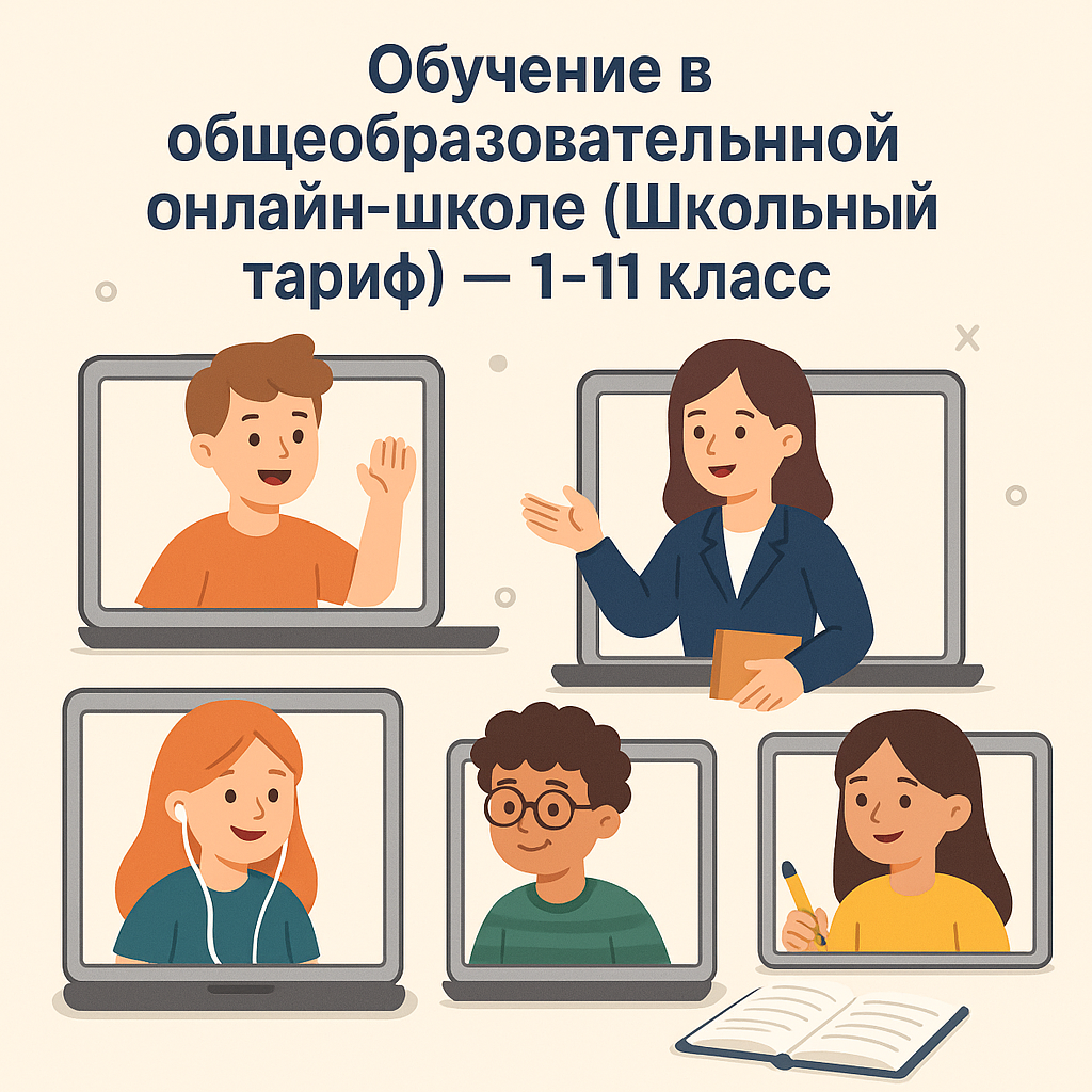 Обучение в общеобразовательной онлайн-школе (Школьный тариф) — 1–11 класс